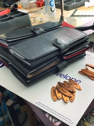 Personalized tags waiting to be attached to a new order